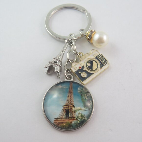 Paris Eiffel Tower Keychain Paris Eiffel Tower Key Ring Eiffel Tower Paris Charm - Picture 3 of 4